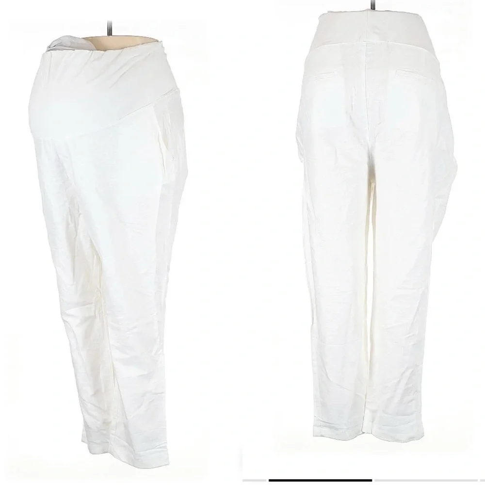 NWOT - GAP Linen Maternity Pants - Picture 2 of 4